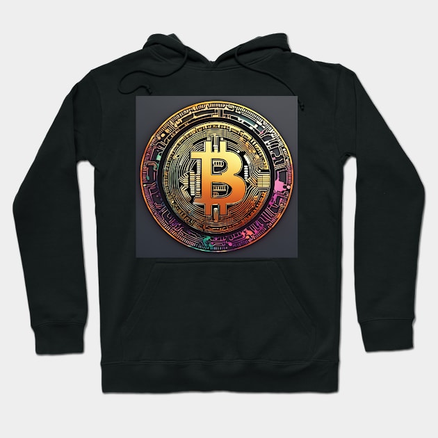 Bitcoin colorful Hoodie by Creativeoptimize